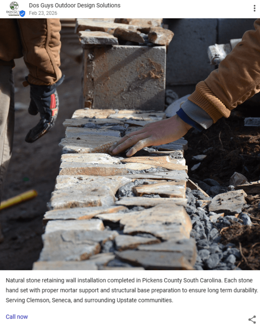 Google Business Profile post example. Real contractor marketing by Mav Method